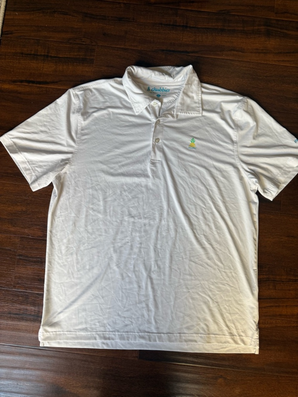 Chubbies White Golf Polo size large